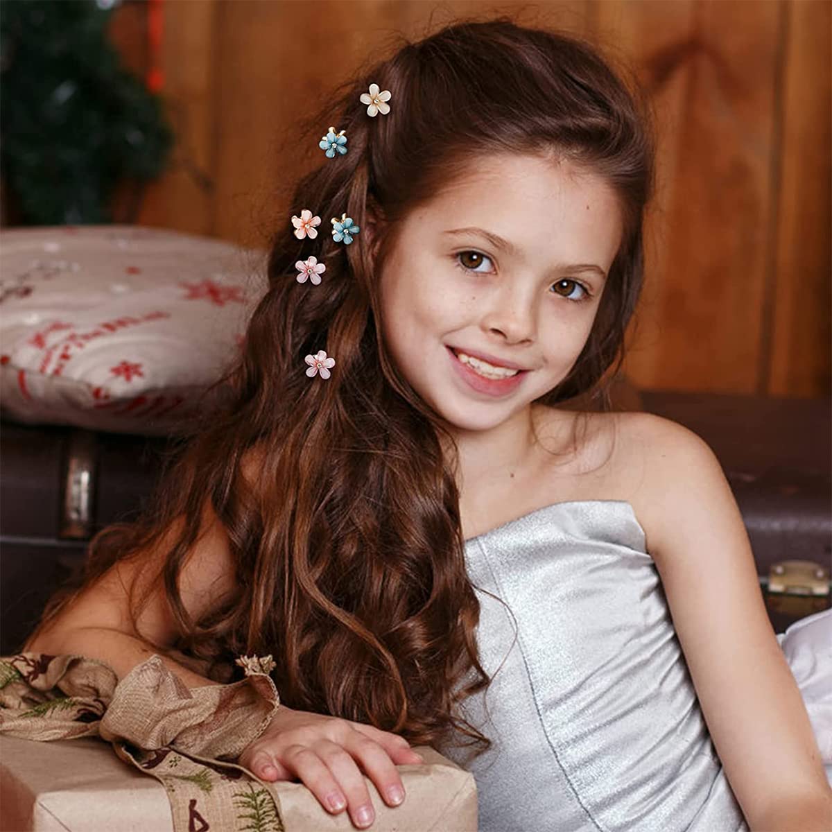 PALAY 8pcs Mini Hair Claw Clips for Women Alloy Resin Flower Claw Hair Clips for Girls Floral Rhinestone Bangs Clips Decorative Hair Accessories PALAY 8pcs Mini Hair Claw Clips for Women Alloy Resin Flower Claw Hair Clips for Girls Floral Rhinestone Bangs Clips Decorative Hair Accessories